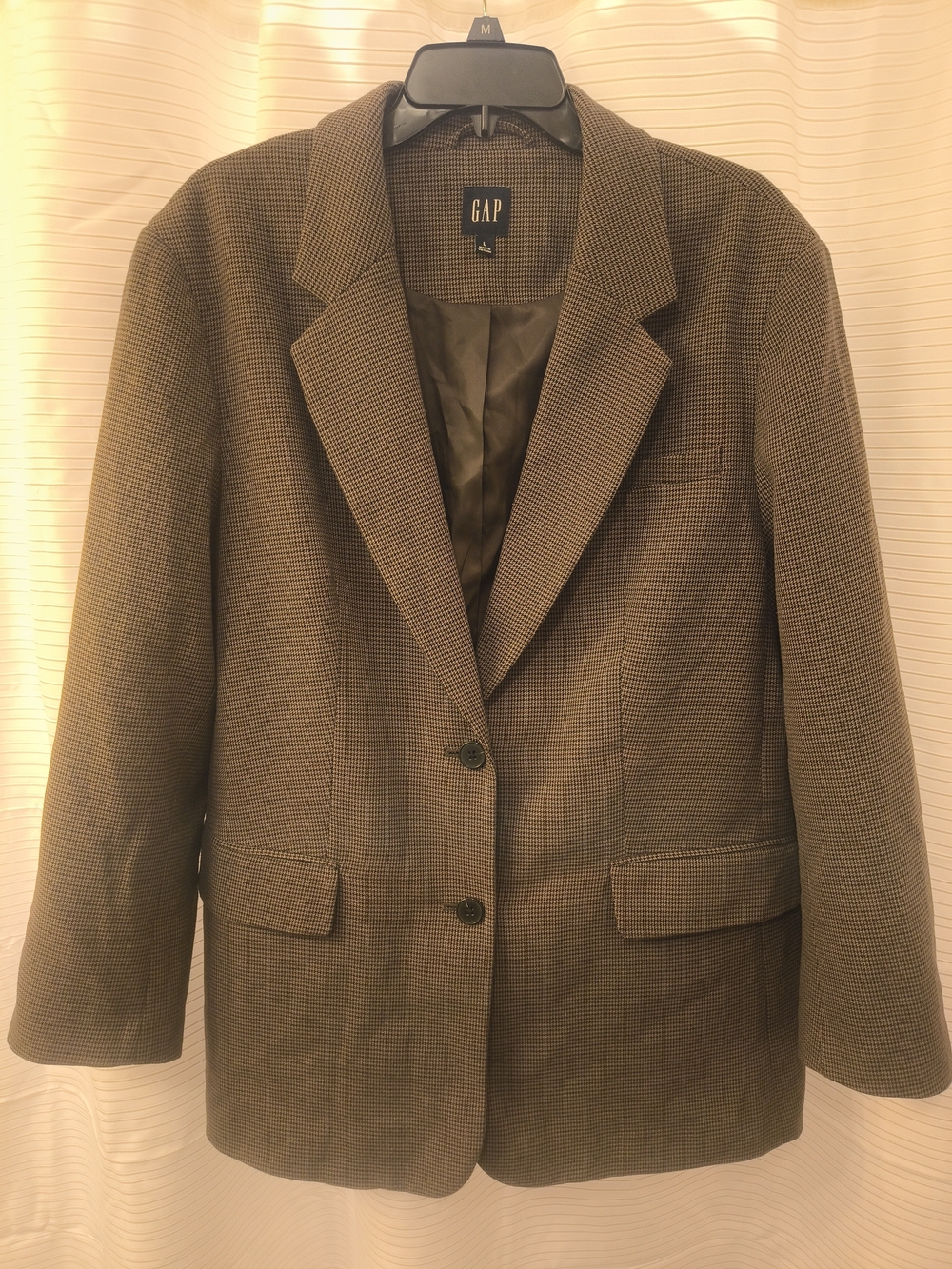 GAP Women's Brown Houndstooth Blazer